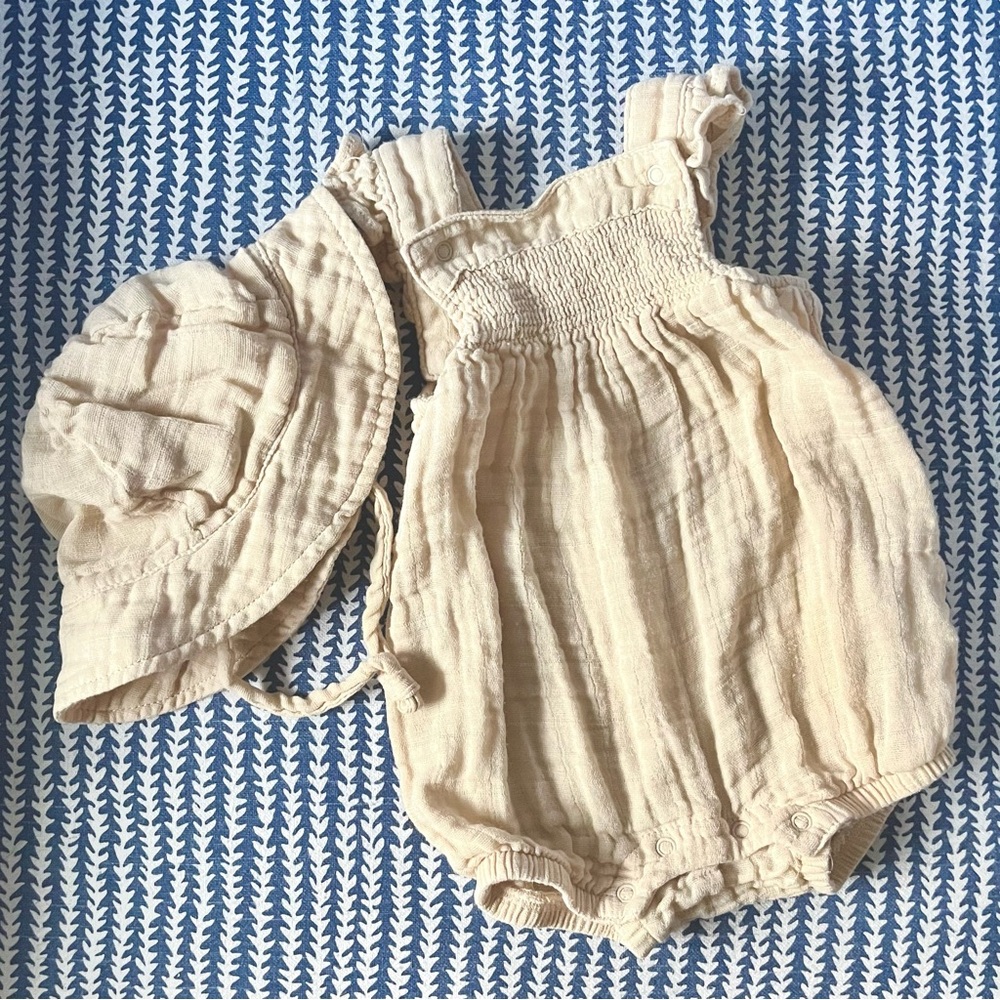 Angel Dear Romper & Sun Hat